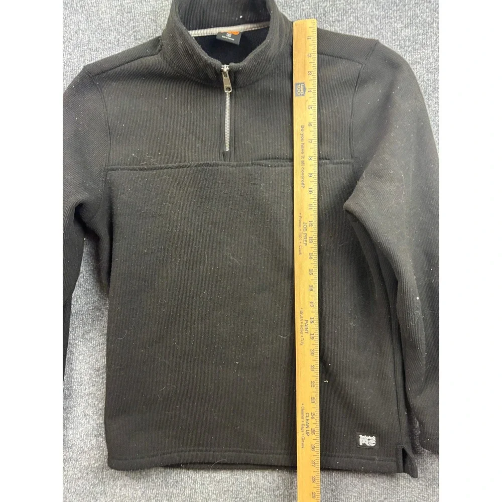 Timberland PRO Quarter Zip Pullover Mens Small Black Fleece Lined TB0A1144